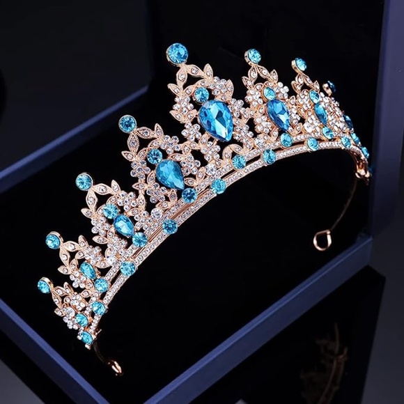 Something Blue Wedding Tiara - Picture 2 of 9